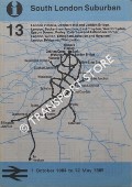 Book cover of South London Suburban [Timetable], London Victoria, London Bridge; Croydon, Epsom Downs, Purley, Caterham, Tattenham Corner; Sutton, Effingham Jn., Horsham; Wimbledon, 1 October 1984 to 12 May 1985 by British Railways
